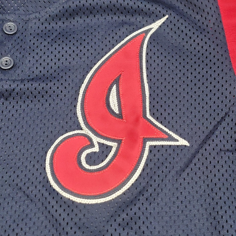 Cleveland Indians Batting Practice Jersey Mens Medium Blue Majestic MLB Baseball - Picture 3 of 7